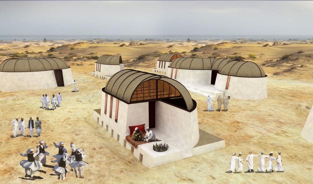 Makran Vernacular Habitation Exterior Perspective 